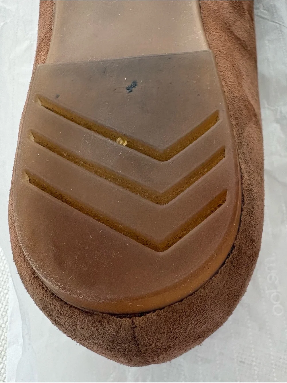 Me Too Chestnut Color Suede Flats. Size 8.
